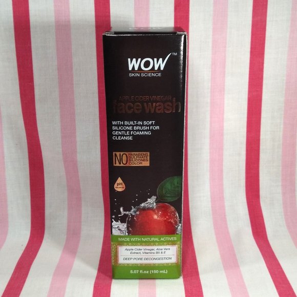 WOW Skin Science Apple Cider Vinegar Foaming Face Wash w/Brush Acne Pore Cleaner - Picture 4 of 11